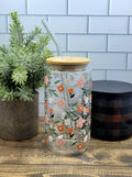 Summer Floral Glass Tumbler