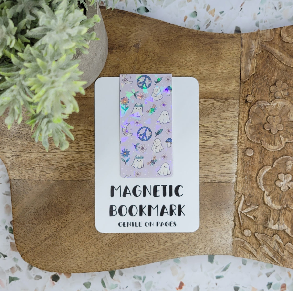 Peace Love and Ghosts Magnetic Bookmark