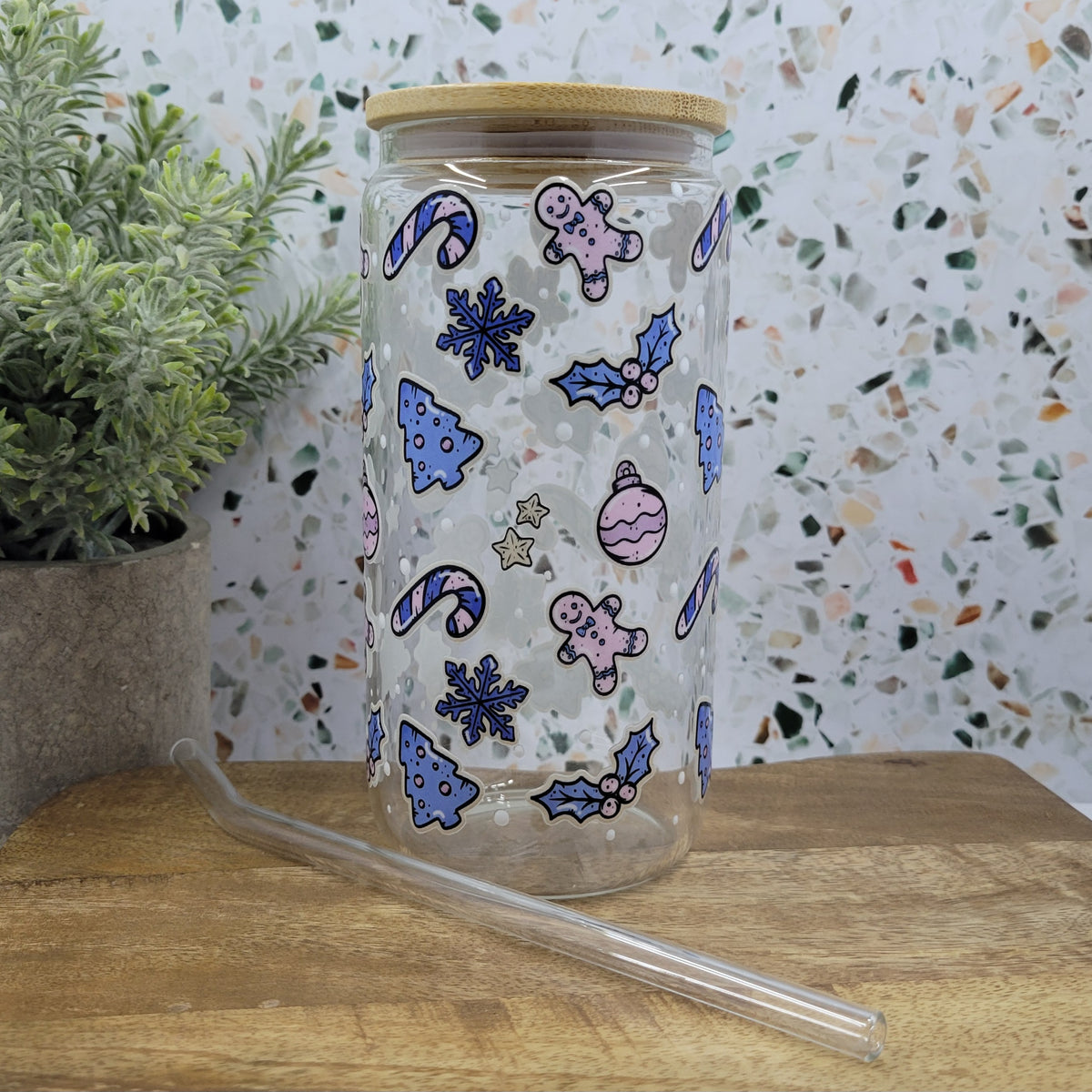 Christmas Sugar Cookie Glass Tumbler