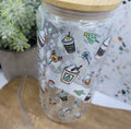Coffee & Cake Pops Christmas Glass Tumbler