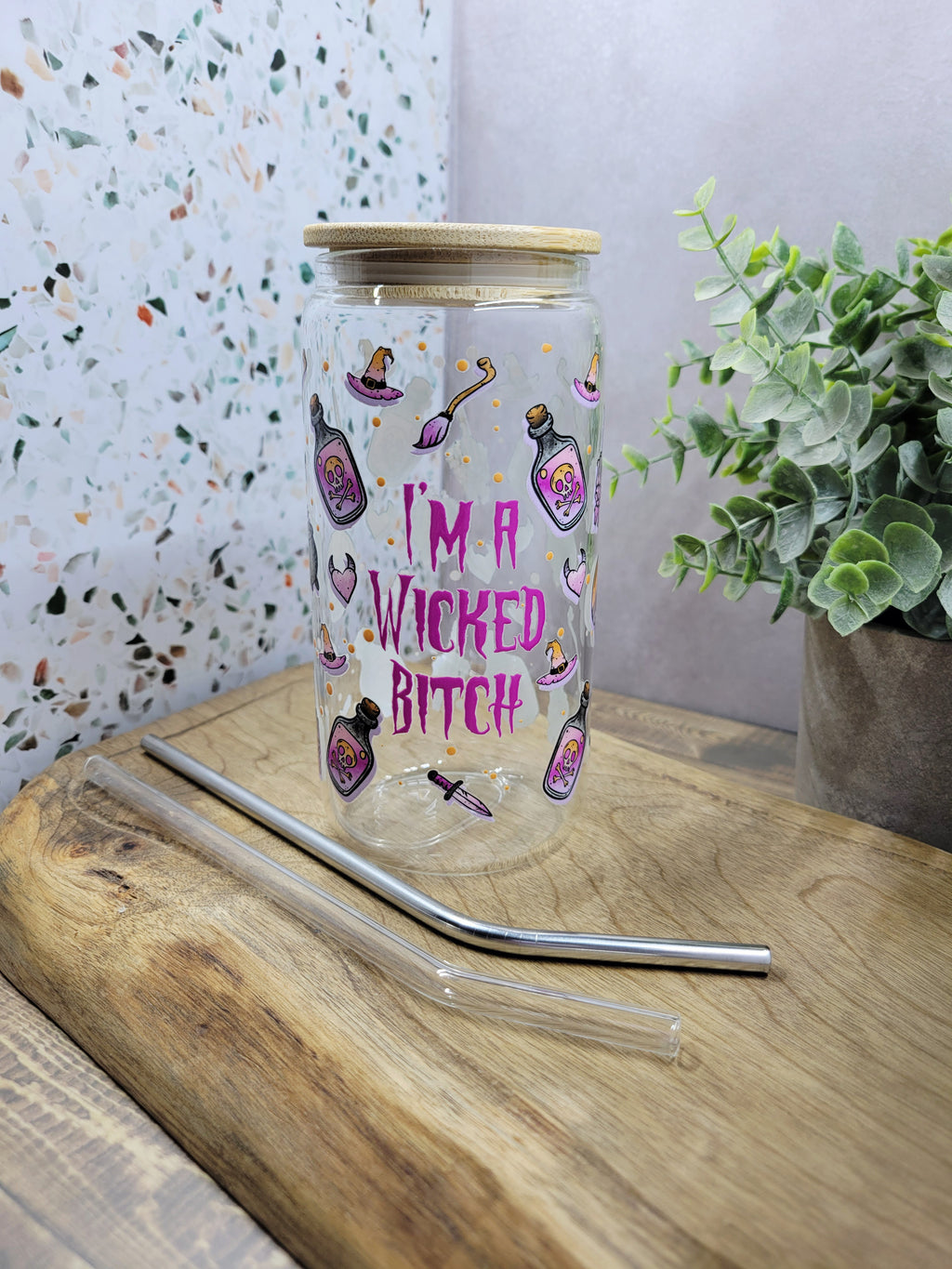Wicked Bitch Glass Tumbler