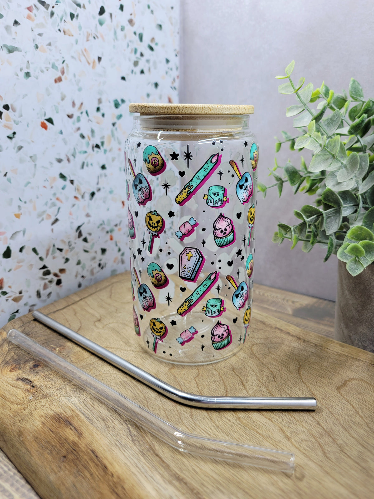 Spooky Sweet Treats Glass Tumbler
