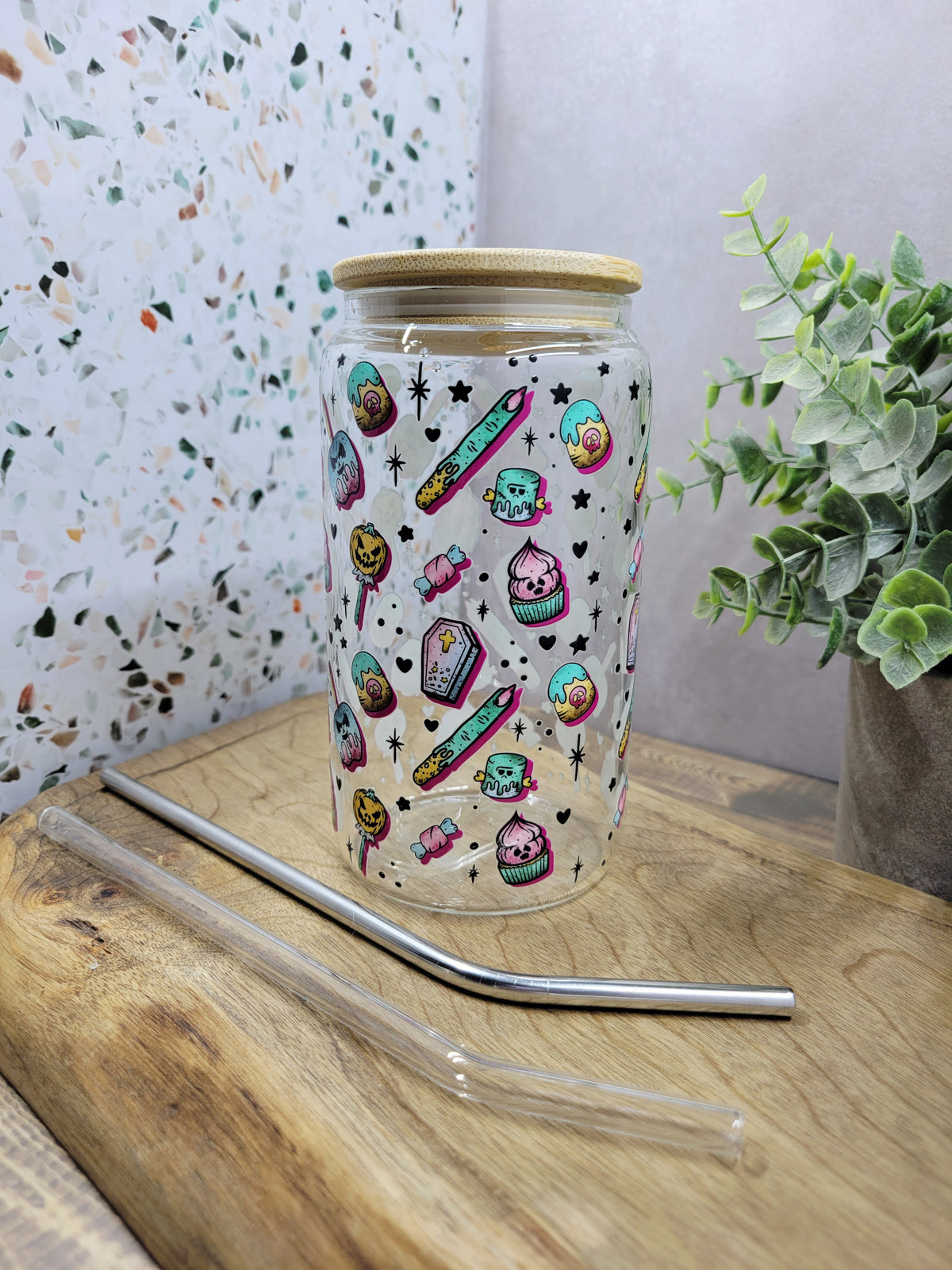 Spooky Sweet Treats Glass Tumbler