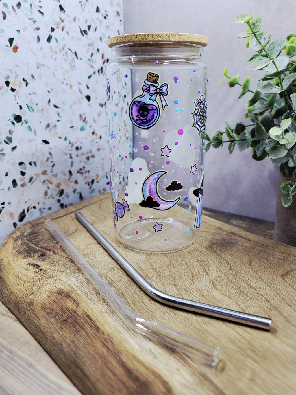 Sparkle in the Dark Glass Tumbler