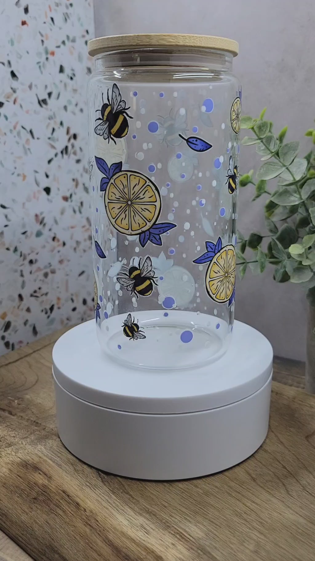 Honeybee Lemonade Glass Tumbler