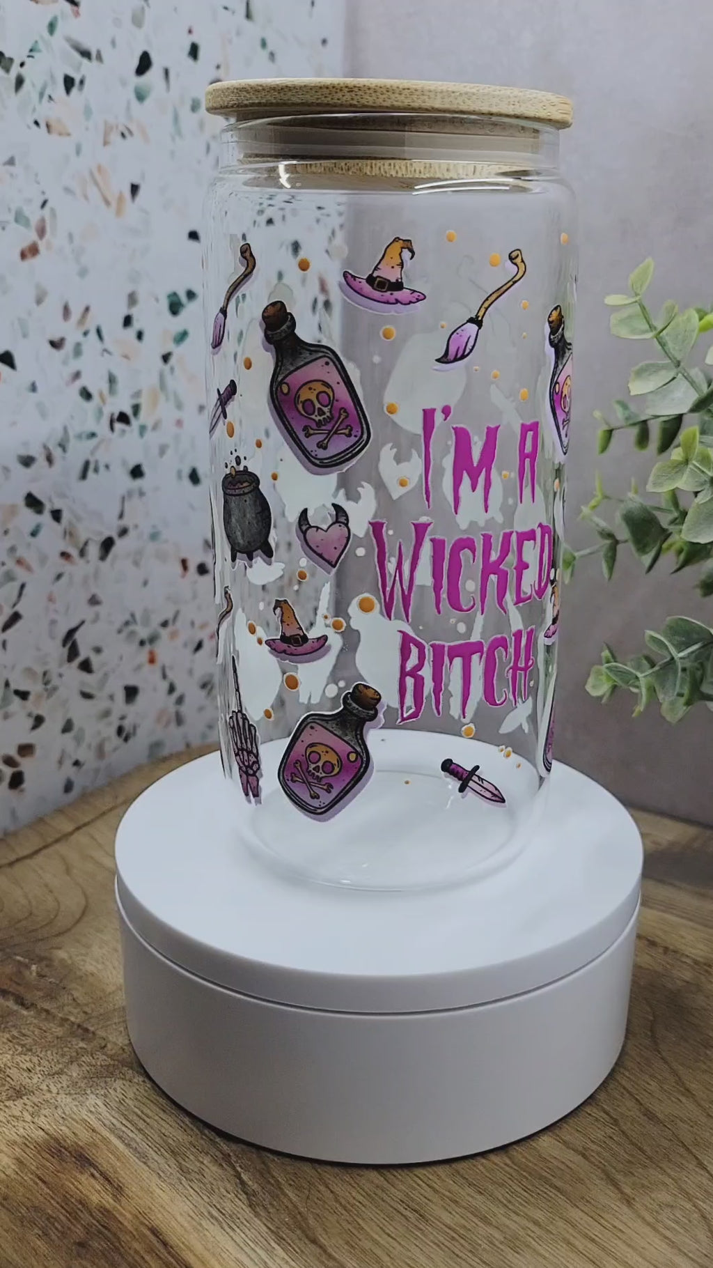 Wicked Bitch Glass Tumbler