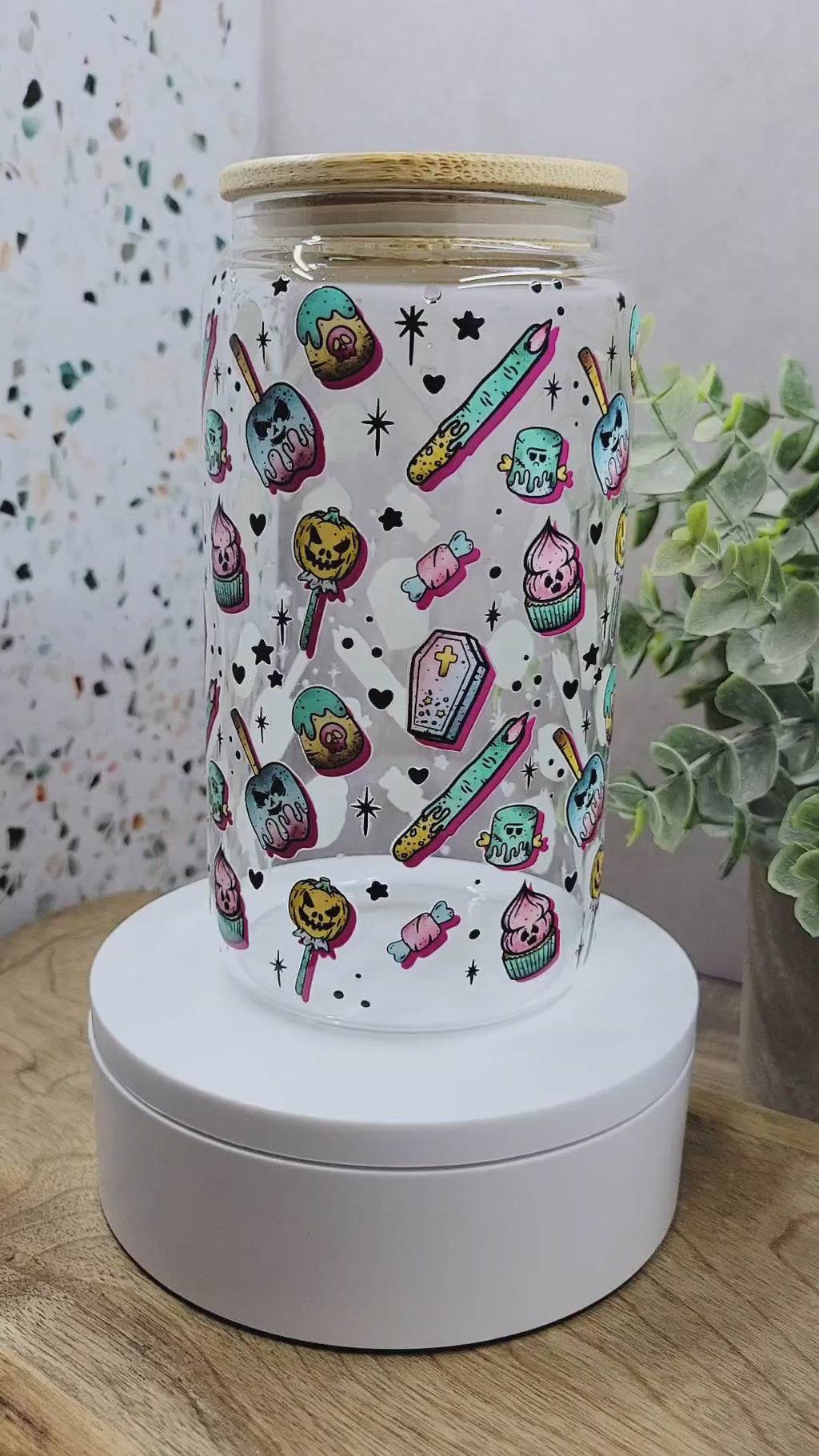 Spooky Sweet Treats Glass Tumbler